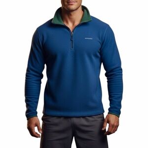 Patagonia Men’s Vintage Blue Quarter-Zip Fleece Pullover Size M